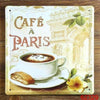 PARIS CAFE coffee vintage home decor Post retro kitchen Bar metal plaques craft wall art 20X20CM --Metal painting