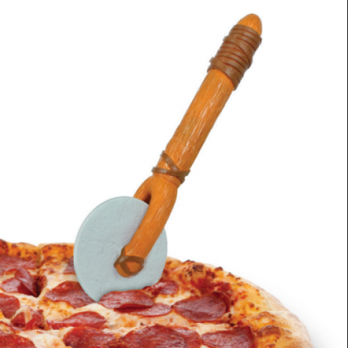 Wheel Fred Flintstone Novelty Style Pizza Slicer With Leather Strap - 1Piece The Stone Age Caveman Pizza Cutter