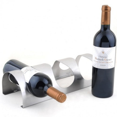 Wall Mounted Bar Counter Wine Holder Stainless Steel Wall Wine Rack for 3 Bottles